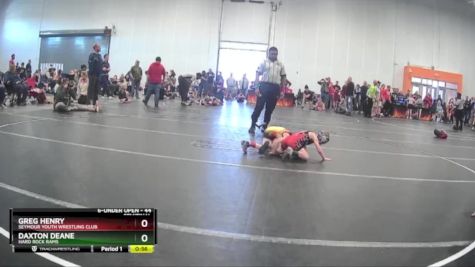 44 lbs Semifinal - Greg Henry, Seymour Youth Wrestling Club vs Daxton Deane, Hard Rock Rams