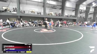 150 lbs Cons. Round 3 - Titus Rodela, OR vs Wyatt Crosby, WA