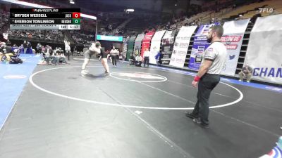 285 Class 4 lbs Quarterfinal - Brysen Wessell, Jackson vs Everson Tomlinson, Neosho