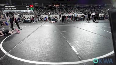 62 lbs Consi Of 8 #2 - Hailey Lollis, Cowboy Wrestling Club vs Nevalee Petty, Skiatook Youth Wrestling