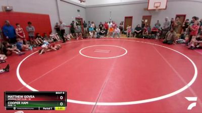 105 lbs Round 3 (6 Team) - Cooper Ham, WAR vs Matthew Govea, Spartan Mat Club