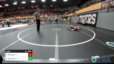 40 lbs Rr Rnd 2 - Kase Pearson, Hinton Takedown Club vs Grayson Mortimer, Lions Wrestling Academy