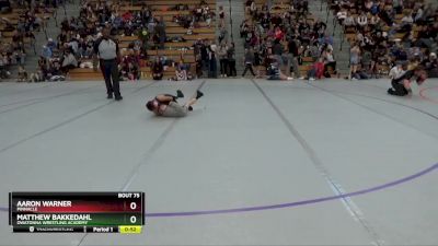 55 lbs Cons. Round 4 - Aaron Warner, Pinnacle vs Matthew Bakkedahl, Owatonna Wrestling Academy