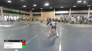 145 lbs Semifinal - Makenzie Cardenas, Valiant College Prep vs Anabelle Aguirre, Righetti Wrestling