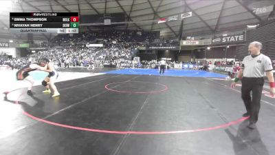 Girls 4A 155 lbs Quarterfinal - Emma Thompson, Moses Lake (Girls) vs Nivayah Henry, Skyview (Girls)
