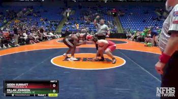 285 lbs Quarterfinals (8 Team) - Aiden Surratt, Jacksonville (H.S.) vs Dillan Johnson, Joliet (Catholic Academy)