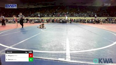 102 lbs Quarterfinal - Jadyn Majors, Grove Takedown Club vs Silver Belvin, Shelton Wrestling Academy