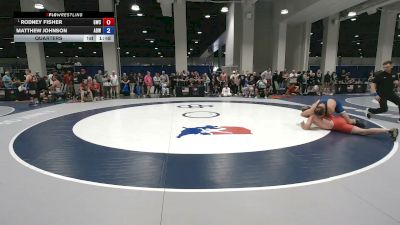 88 kg Quarters - Rodney Fisher, Greenbrier Wrestling Club vs Matthew Johnson, Arm Bar WC