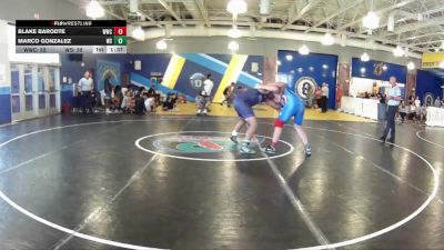 215 lbs Round 1 (8 Team) - Blake Barodte, Wakulla WC vs Marco Gonzalez, Westside Wrestling