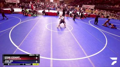 150 lbs Champ. Round 1 - Stone Stewart, Beast Bay Wrestling Club vs Josh Sim, California