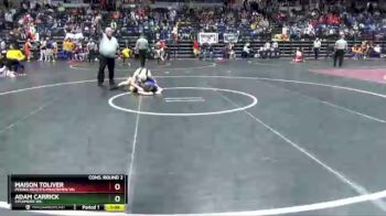 164 lbs Cons. Round 2 - Maison Toliver, Peoria Heights Minutemen WC vs Adam Carrick, Sycamore WC
