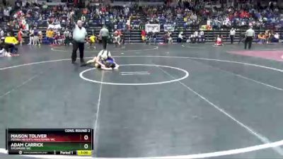 164 lbs Cons. Round 2 - Maison Toliver, Peoria Heights Minutemen WC vs Adam Carrick, Sycamore WC
