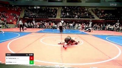 92 lbs Consolation - Damien Feliciano, Claremore Wrestling Club vs Hayden Eller, Newkirk Takedown