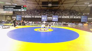 Girls 3A 105 lbs 5th Place Match - Lily Foreman, Hermiston (Girls) vs Aleksia Ramirez, Lakes (Girls)