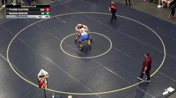 212 lbs 7th Place - Tylere Clayton, Chartiers-Houston vs Mason Keister, Erie