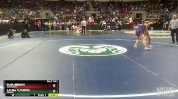 Girls 138 lbs Quarterfinal - Laura Almanza, Deming vs Maia Brown, West Mesa
