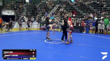 97 lbs Quarterfinal - Evan Cies, PA vs Jeremy Carver, IN