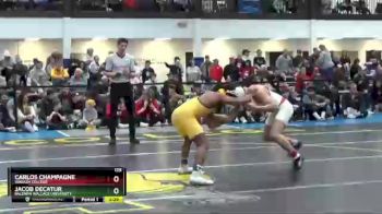 125 lbs 1st Place Match - Jacob Decatur, Baldwin Wallace University vs Carlos Champagne, Wabash College