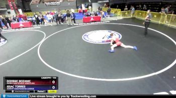 113 lbs Cons. Round 5 - Dominic Bozanic, Gilroy High School Wrestling vs Issac Torres, Sunkist Kids/Monster Garage