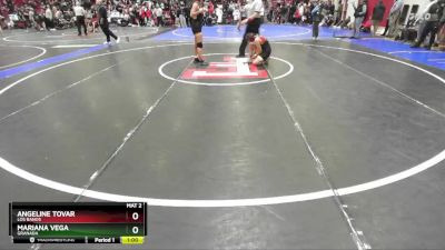 130 lbs Cons. Round 3 - Angeline Tovar, Los Banos vs Mariana Vega, Granada