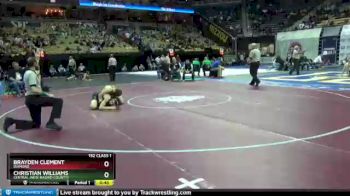 152 lbs Cons. Round 1 - Christian Williams, Central (New Madrid County) vs Brayden Clement, Diamond