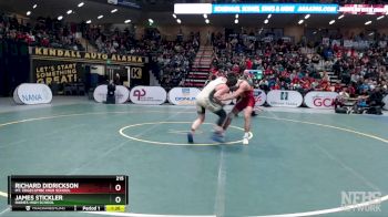 215 lbs 1st Place Match - Richard Didrickson, Mt. Edgecumbe High School vs James Stickler, Haines High School