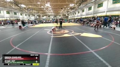 75 lbs Champ. Round 1 - Ryder Veit, Timber Lake Youth Wrestling vs Gibson Engelkes, Ironhawk Wrestling Academy