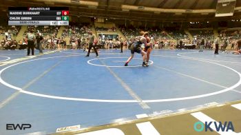 110 lbs Semifinal - Maddie Burkhart, Tulsa Blue T Panthers vs Chloe Green, HURRICANE WRESTLING ACADEMY