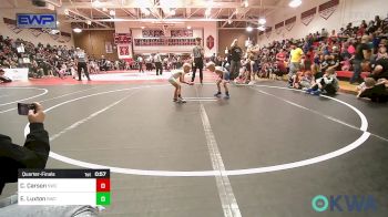 43 lbs Quarterfinal - Cutter Carson, Salina Wrestling Club vs Eagan Luxton, Bartlesville Wrestling Club