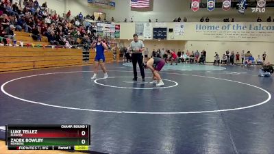215 lbs Champ. Round 1 - Zadek Bowlby, Newberg vs Luke Tellez, Glencoe