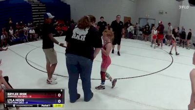 80 lbs Round 1 (6 Team) - BryLee Irsik, Nebraska Red Girls vs Lyla Moos, Team Iowa Girls