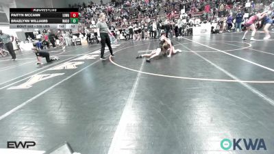 105 lbs Final - Paityn McCann, Lady Outlaw Wrestling Academy vs Braelynn Williams, Wagoner Takedown Club