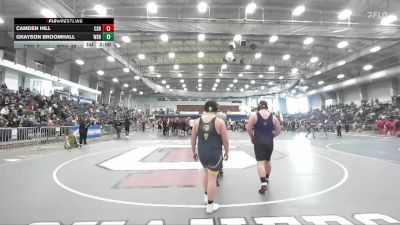 285 lbs Round 2 (3 Team) - Camden Hill, Salem-Cambridge Sr HS vs Grayson Broomhall, Wayne Sr HS