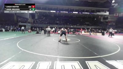 215 lbs Quarterfinal - Logan Nguyen, Jesuit vs Angel Melgoza, Central Valley