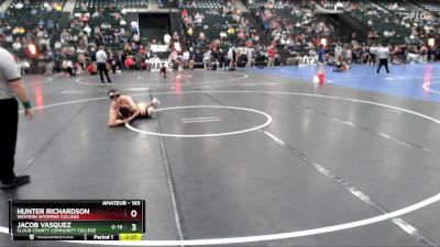 165 lbs Cons. Round 3 - Jacob Vasquez, Cloud County Community College vs Hunter Richardson, Western Wyoming College