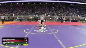 D3-103 lbs Quarterfinal - Landon Sopha, Yale vs Carson Gorton, Kent City