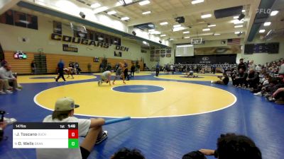 147 lbs Round Of 16 - Joseph Toscano, Buchanan vs Devon Wells, Granite Hills-El Cajon