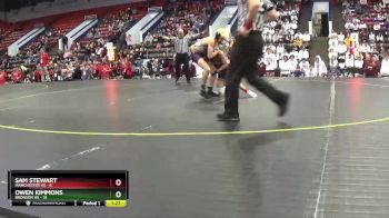 120 lbs Quarterfinals (8 Team) - Owen Kimmons, Bronson HS vs Sam Stewart, Manchester HS