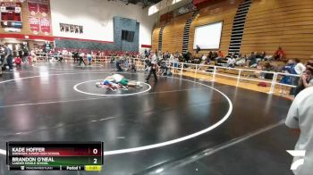 126 lbs Cons. Round 2 - Kade Hoffer, Shoshoni Junior High School vs Brandon O`Neal, Lander Middle School