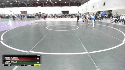 120 lbs Cons. Round 5 - Rory Flores, Lafayette (Wildwood) vs Lydia Wells, Glenpool