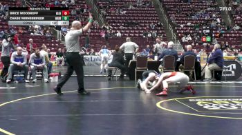 127 lbs Consi 1 - Brice Woodruff, Blue Ridge vs Chase Wirnsberger, Warrior Run