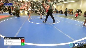 52 lbs Round Of 16 - Jolene Chuculate, Tulsa Blue T Panthers vs Adam Brummett, Sperry Wrestling Club