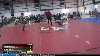 113 lbs Round 2 (6 Team) - Evan Cordrey, SEAHAWKS WRESTLING CLUB vs Noah Ortiz, GREAT BRIDGE WRESTLING CLUB