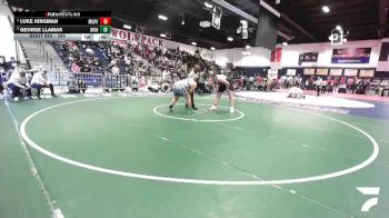 285 lbs 5th Place Match - Luke Kingman, Murrieta Valley vs George Llamas, Montclair