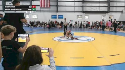 70 lbs Round 3 (6 Team) - Brody Farrington, MIDLOTHIAN MINERS WRESTLING CLUB vs Jase Wimer, SOUTH AUGUSTA WRESTLING