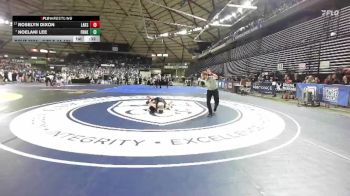 Girls 3A 135 lbs Cons. Round 3 - Roselyn Dixon, Lakes (Girls) vs Noelani Lee, Franklin (Girls)