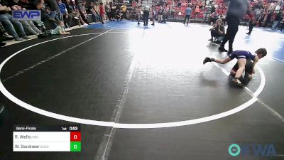 46 lbs Semifinal - River Wells, Claremore Wrestling Club vs Weston Gordneer, Buck Pride Wrestling