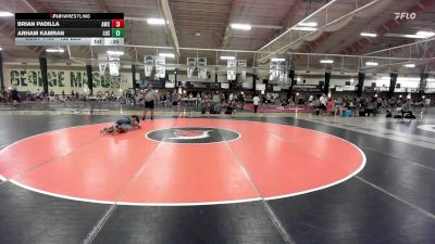 132 lbs Consolation - Brian Padilla, Arlington Wrestling Club vs Arham Kamran, Lightridge
