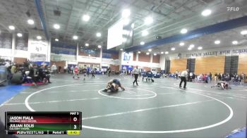 138 lbs Champ. Round 2 - Jason Fiala, Millikan High Shcool vs Julian Solis, Calvary Chapel