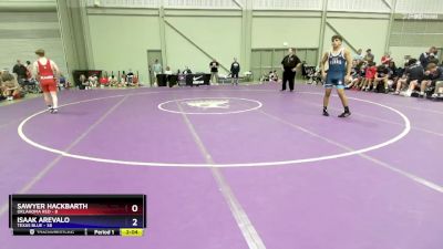 126 lbs 4th Wrestleback (16 Team) - Sawyer Hackbarth, Oklahoma Red vs Isaak Arevalo, Texas Blue